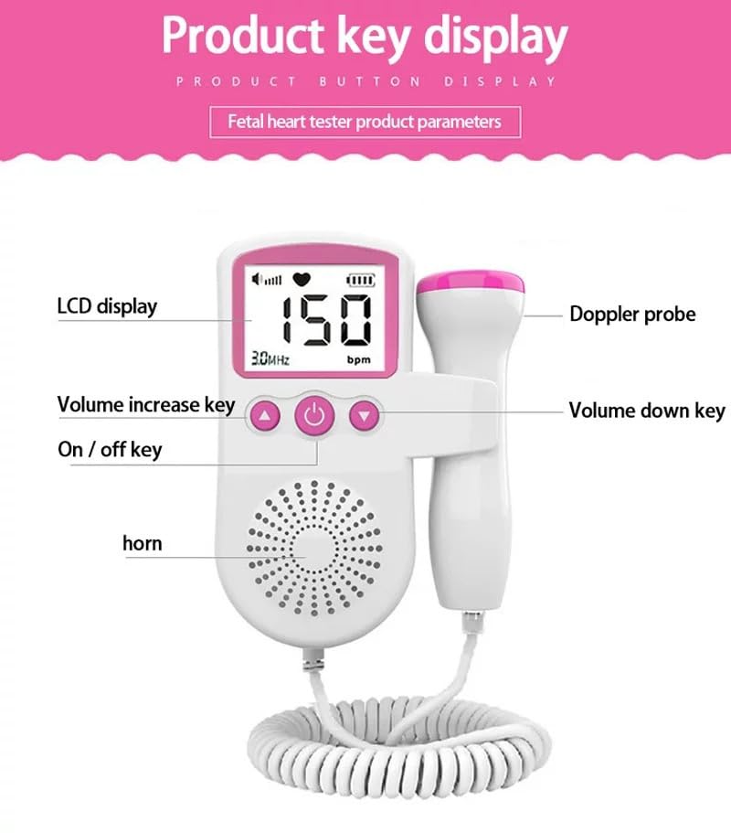 Picture of Portable fetal doppler for pregnant woman, heart rate monitor Multicolor