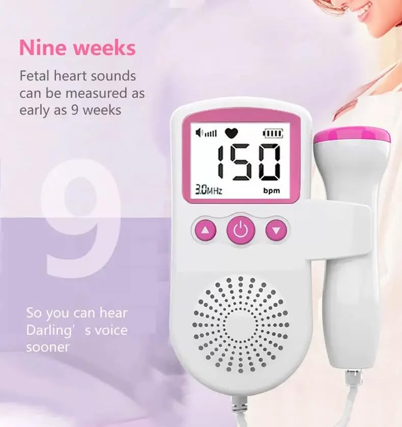 Picture of Portable fetal doppler for pregnant woman, heart rate monitor Multicolor
