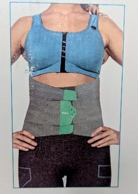 Picture of Contoured Lumber Corset With Strap Multicolor