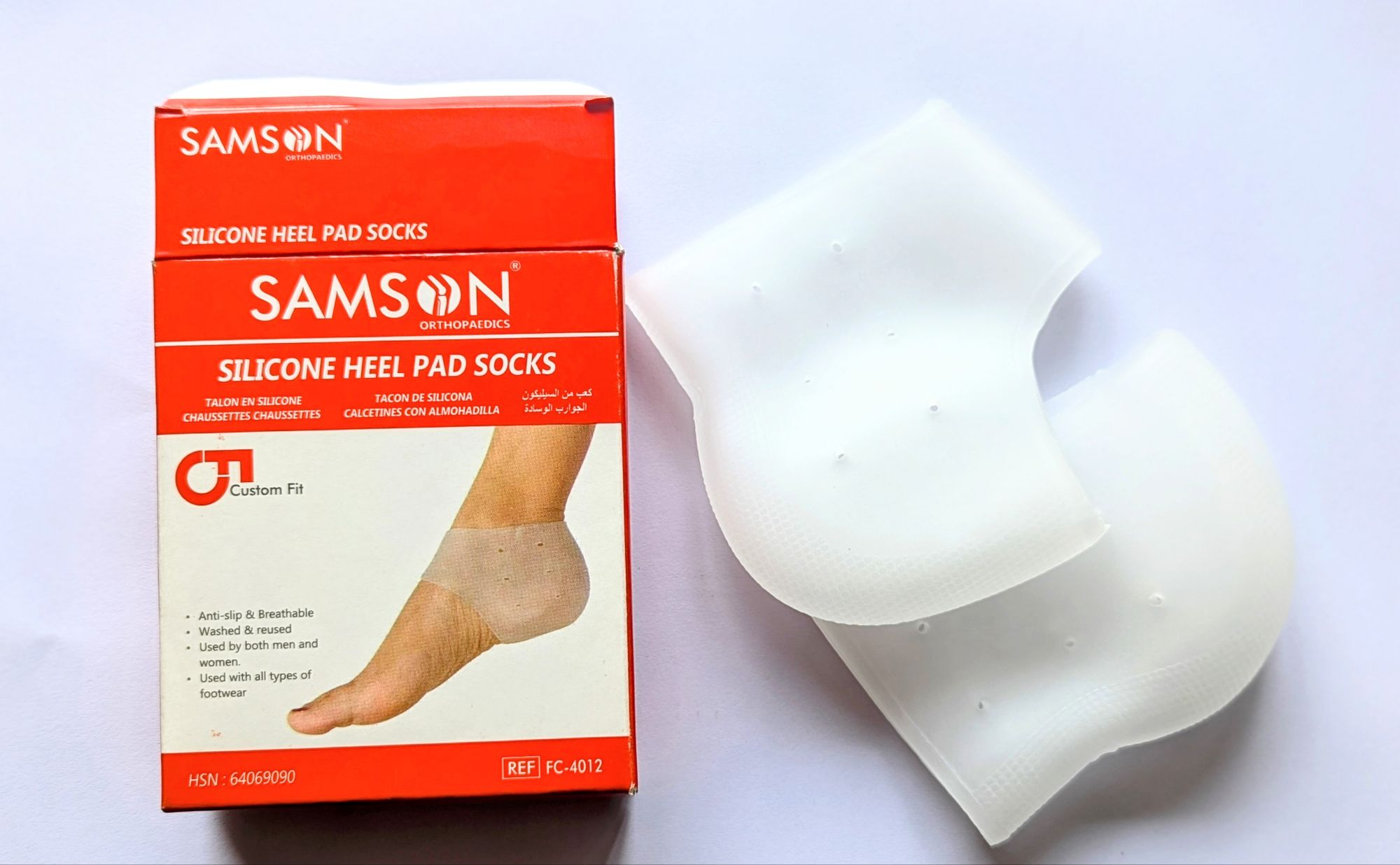Picture of Silicon Heel Pad Socks Multicolor