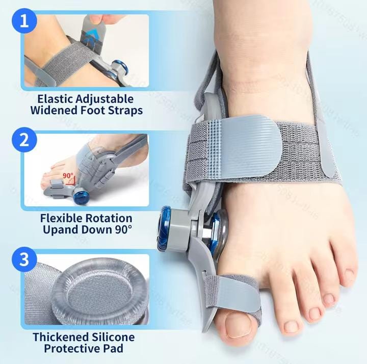 Picture of Bunion Corrector for Women Men Big Toe,Adjustable Knob Bunion Corrector for Bunion Relief,Bunion Fix with Bunion Silicone Pad,Suitable for Left and Right Feet(1PCS) ASH
