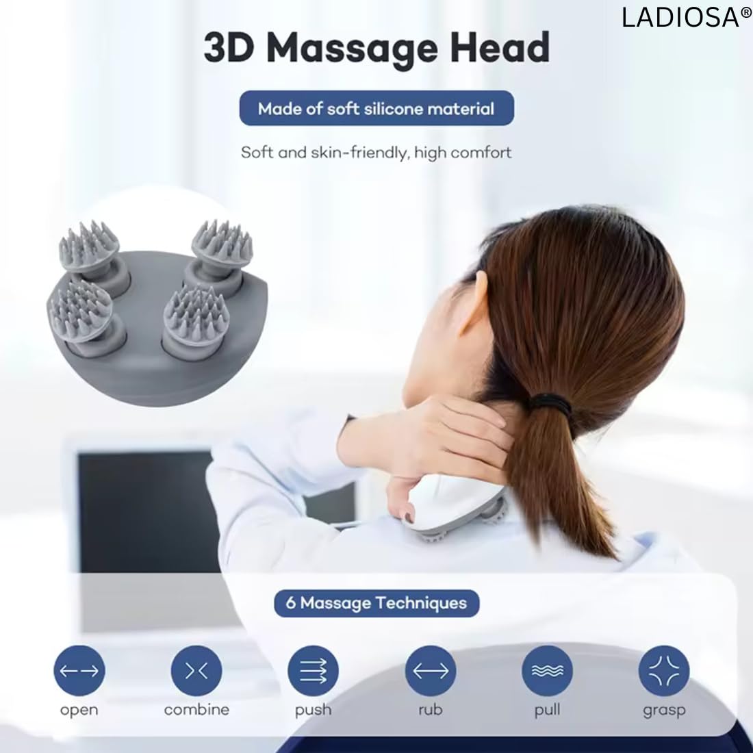Picture of Electric Head, Scalp Massager | Advance Red Light Therapy for Boost Growth Fall Control Therapy | 3 Speed Mode Handheld,Portable,Scalp Scratcher Body Massage for Growth,Deep Clean & Stress Relaxation Multicolor