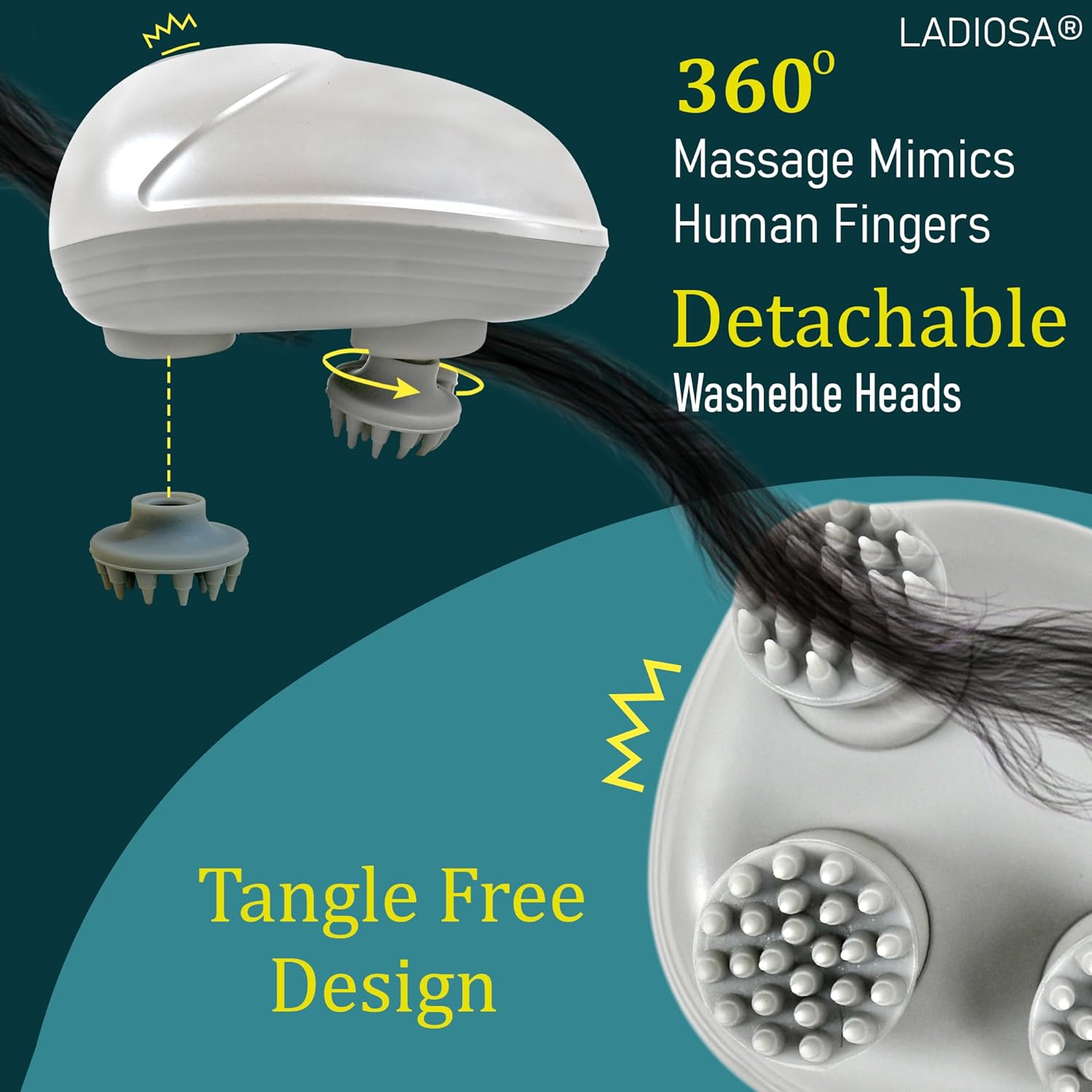 Picture of Electric Head, Scalp Massager | Advance Red Light Therapy for Boost Growth Fall Control Therapy | 3 Speed Mode Handheld,Portable,Scalp Scratcher Body Massage for Growth,Deep Clean & Stress Relaxation Multicolor