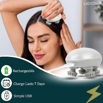 Picture of Electric Head, Scalp Massager | Advance Red Light Therapy for Boost Growth Fall Control Therapy | 3 Speed Mode Handheld,Portable,Scalp Scratcher Body Massage for Growth,Deep Clean & Stress Relaxation Multicolor