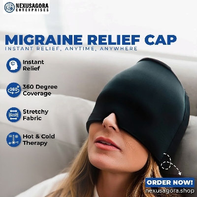 Picture of Migraine Relief Cap,Soothing Migraine Mask,Upgraded Odorless Gel Ice Head Wrap, Hot and Cold Therapy, FSA-HSA Eligible Headache Ice Pack for Tension and Stress Multicolor