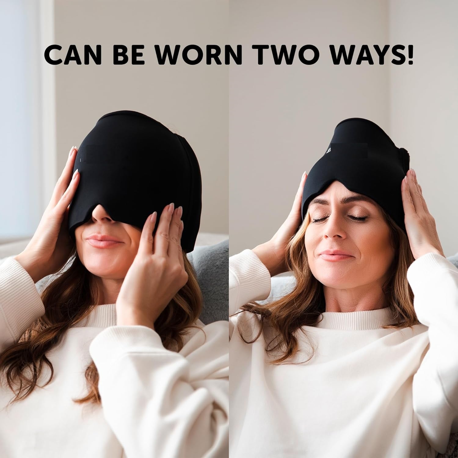 Picture of Migraine Relief Cap,Soothing Migraine Mask,Upgraded Odorless Gel Ice Head Wrap, Hot and Cold Therapy, FSA-HSA Eligible Headache Ice Pack for Tension and Stress Multicolor