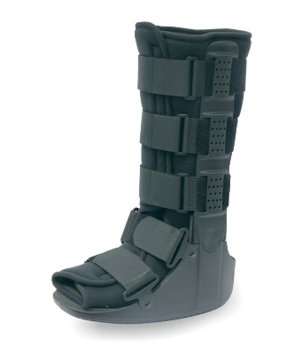 Picture of Walker Boot Tynor Wider Rocker Bottom promotes natural gait, reduces planter pressure and enhances stability. Broad, Strong foot casing provides full protection and rigid immobilization to ankle & foot. It stabilizes the foot, ankle and the lower leg Multicolor