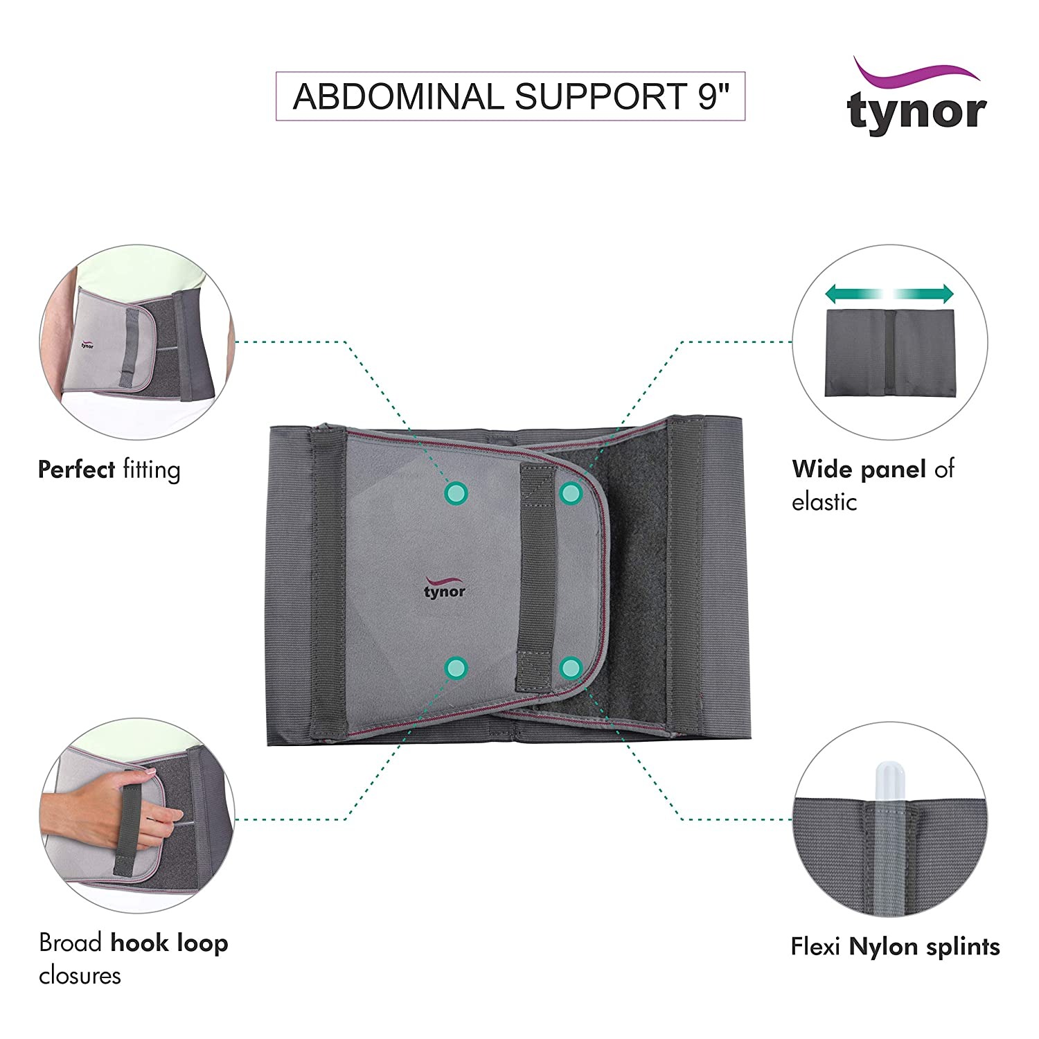 Picture of Tynor Abdominal Support 9 for Post Operative/ Post PrAgnancy Grey