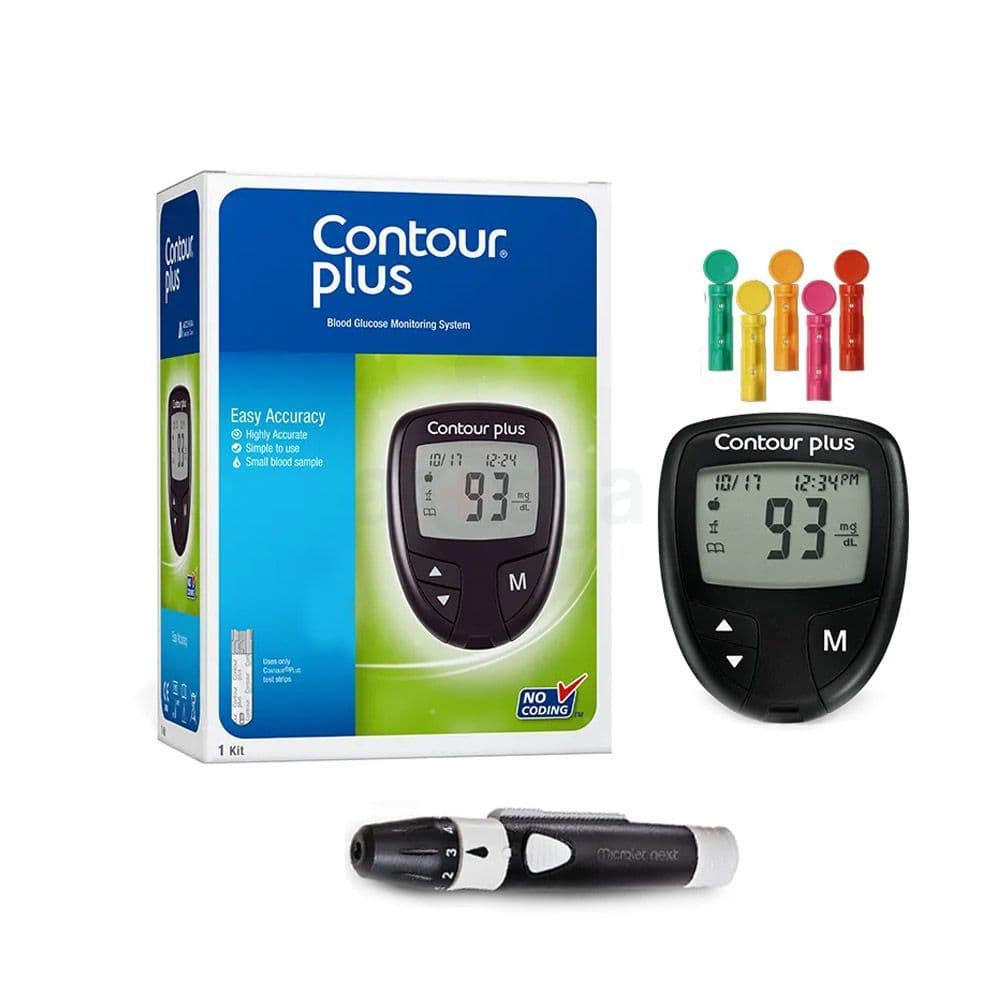 Picture of Contour Plus Auto-Coded Blood Glucose Monitoring Glucometer, Color, 1 Count, Pack of/Pack of Multicolor