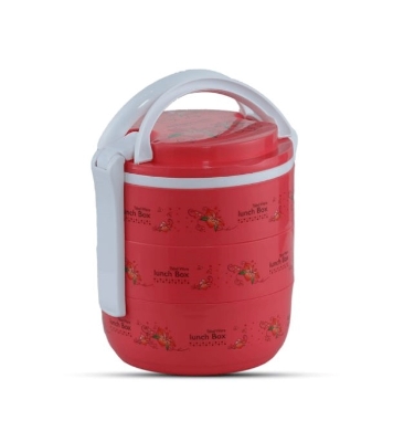 Buy Round Tiffin Box 3 Bati Pink Online