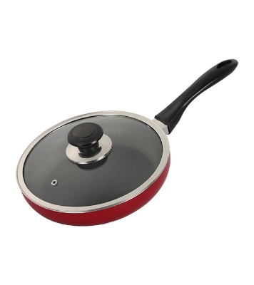 Picture of Topper Nonstick Fry Pan With Lid Red 24 Cm 