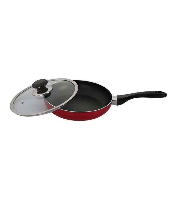 Picture of Topper Nonstick Fry Pan With Lid Red 24 Cm 