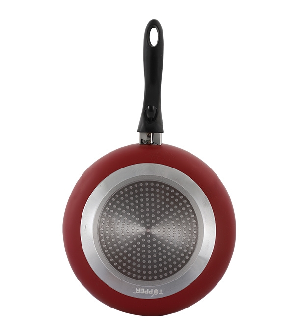 Picture of Topper Nonstick Fry Pan With Lid Red 24 Cm 