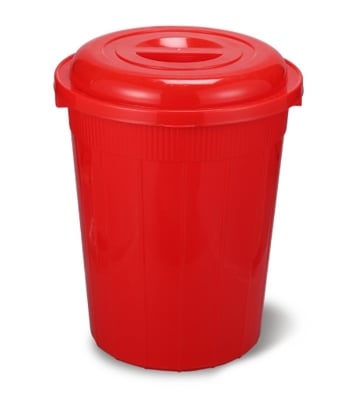 Buy Drum Bucket With Lid 100 Liters Red Online
