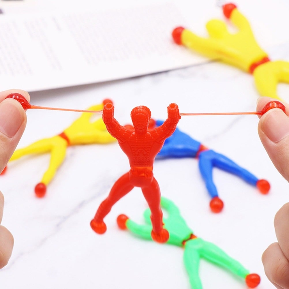 Picture of 10pcs Funny Sticky Wall Climbing Spider Man Educational Toys Children Kids Gift