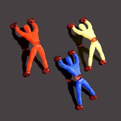 Picture of 10pcs Funny Sticky Wall Climbing Spider Man Educational Toys Children Kids Gift