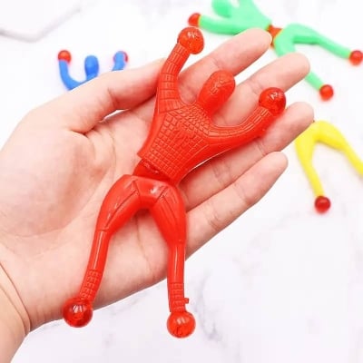 Picture of 10pcs Funny Sticky Wall Climbing Spider Man Educational Toys Children Kids Gift