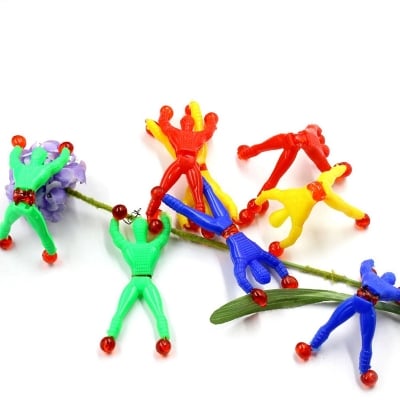 Picture of 10pcs Funny Sticky Wall Climbing Spider Man Educational Toys Children Kids Gift