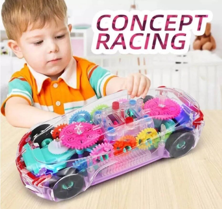 Picture of 3D Concept Racing Car Toy for Kids with 360 Degree Rotation and Gear Simulation - Mechanical Car - Multicolor