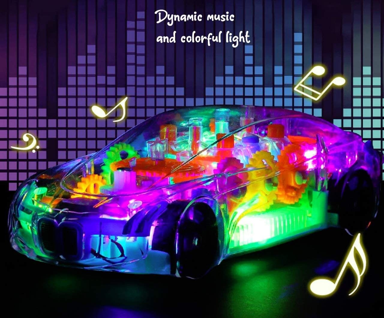 Picture of 3D Concept Racing Car Toy for Kids with 360 Degree Rotation and Gear Simulation - Mechanical Car - Multicolor