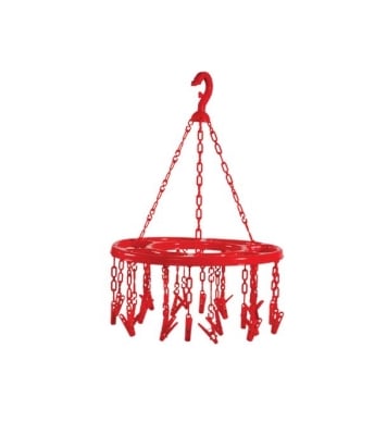 Picture of RFL Round Hanger 24 Clips Red