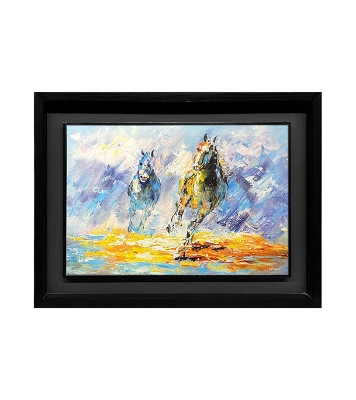 Buy Wooden Photo Frame/Canvas-Horse (21x17Inch)    Online at Best Price