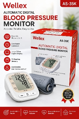 Picture of Wellex AS-35K Automatic Digital Blood Pressure Monitor Smart & Accurate Home BP Monitoring Device