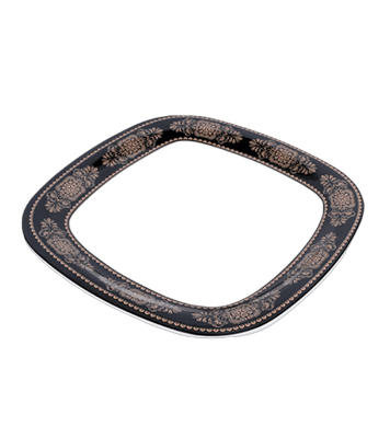 Picture of 11" Square Plate-Black gold