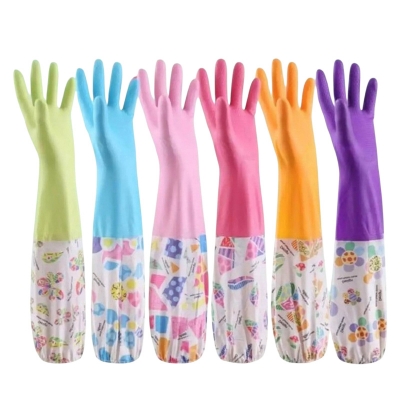 Picture of High Quality Full Hand Printed Dish Washing Gloves (Multicolor)