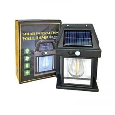 Picture of New Outdoor Solar Wall Lamp,Solar Tungsten Wall Light, Motion Sensor Wall Lights,Solar 
Tungsten Wall Light Motion Sensor LED Wall Sconce IP65 Waterproofs Solar Securitys Light (Black+Black)