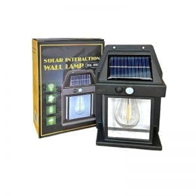 Picture of New Outdoor Solar Wall Lamp,Solar Tungsten Wall Light,
 Motion Sensor Wall Lights,Solar 
Tungsten Wall Light Motion Sensor LED Wall Sconce IP65 Waterproofs Solar Securitys Light (Black+Black)