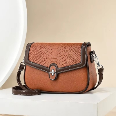 Picture of Small Handbags PU Leather High Quality Shoulder Bags for Lady Fashion(Brown)