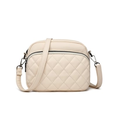 Picture of 3 Zipper Crossbody CAR-7 for Women | Elegant Bag (Cream)