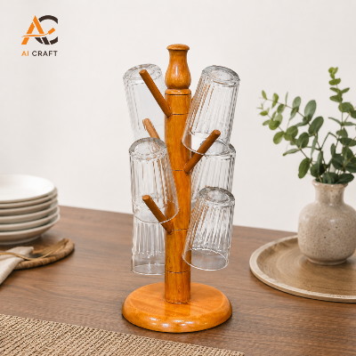Picture of Wooden Glass Holder Stand
