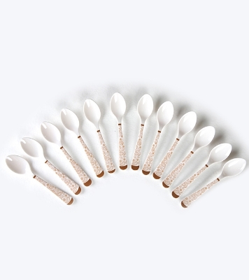 Picture of Tea Spoon 12 Pcs Set Golden Leaf