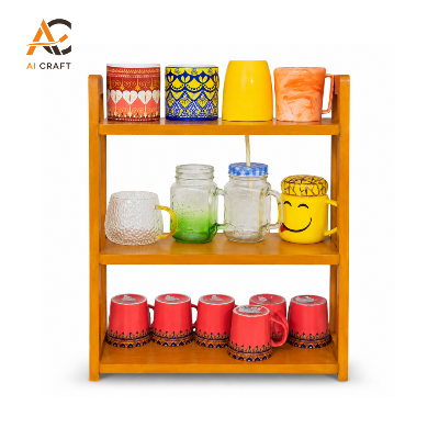 Picture of Multi-Purpose Wooden Kitchen Organizer Shelf