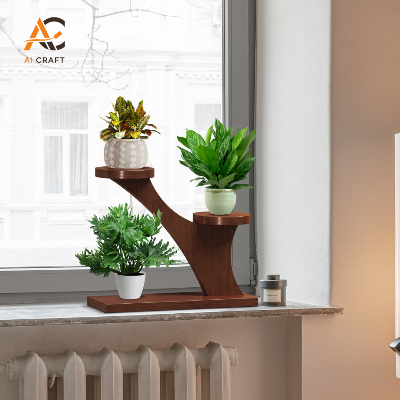 Picture of Premium Mahogany Wooden Plant Stand
