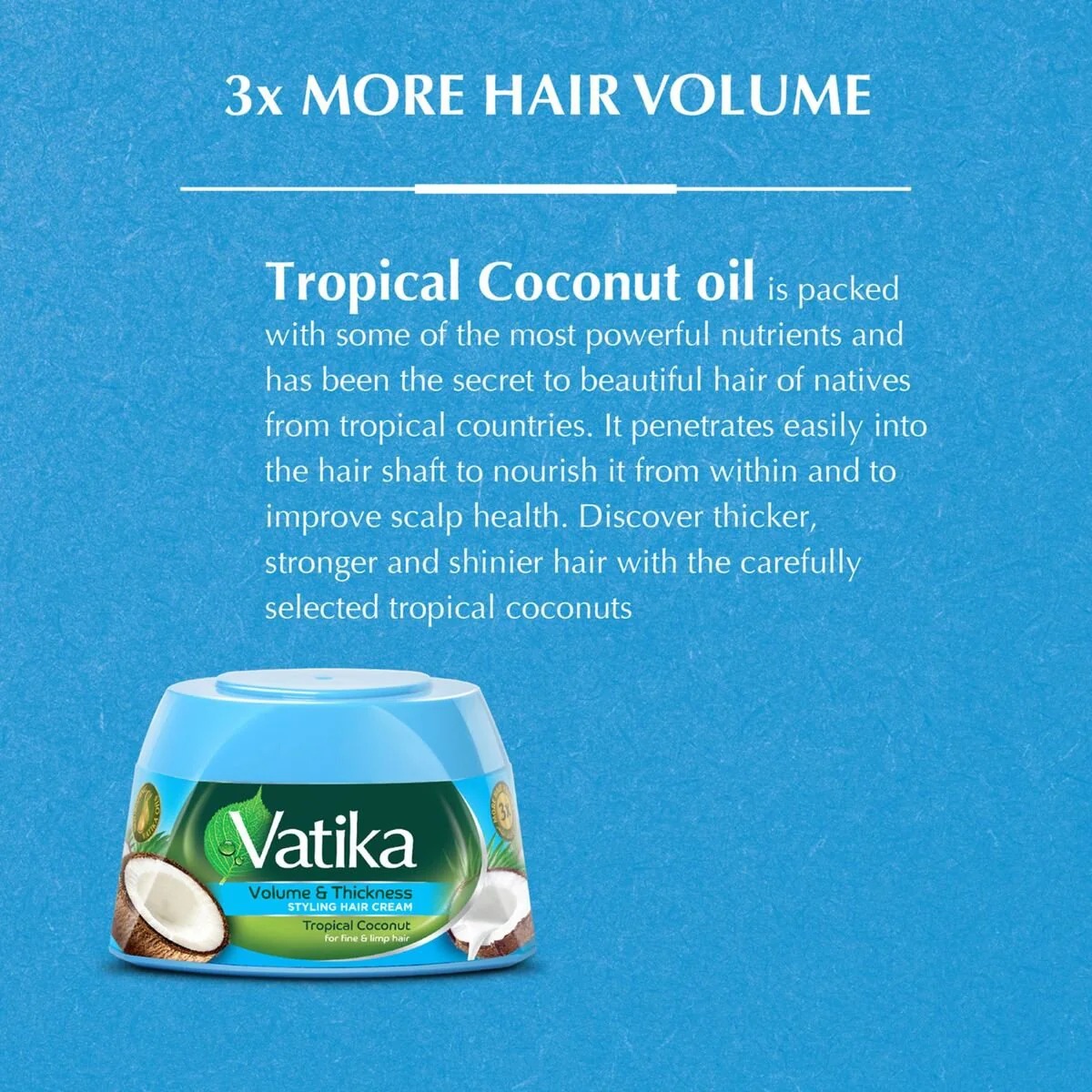 Picture of UAE product hair care item vatika cream Volume &  for male/ female - 140 ml