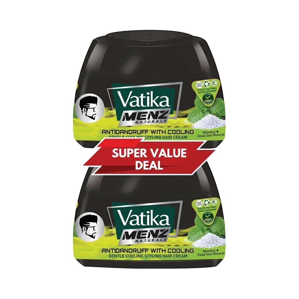 Picture of International Hair treatment UAE product Vatika Menz Anti-Dandruff with Cooling Styling Hair Cream - Multicolor