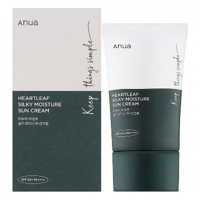 Picture of Korean item Anua Heartleaf Silky Moisture Sun Cream SPF 50+ PA++++ Korean Sunscreen 50ml - 1 piece