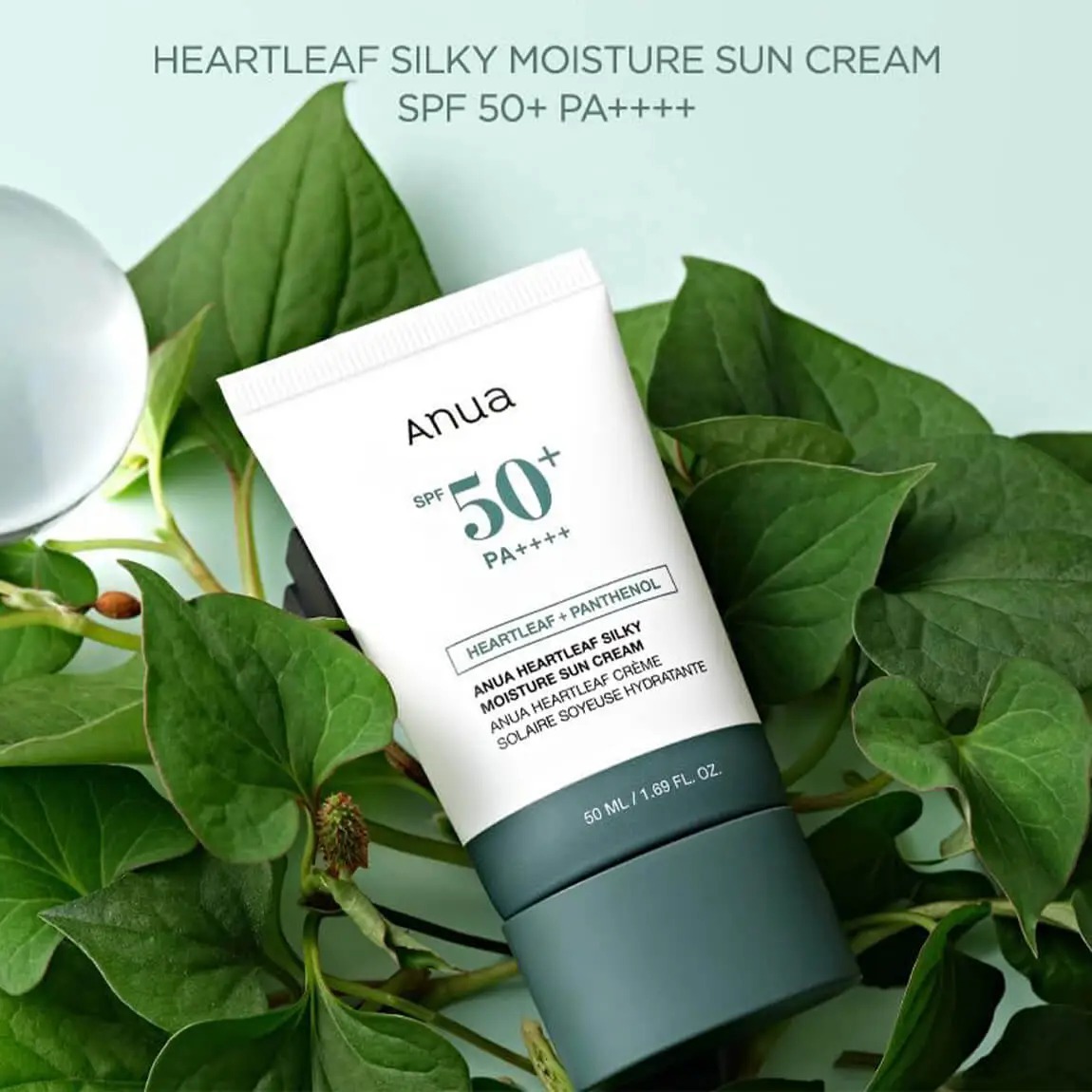 Picture of Korean item Anua Heartleaf Silky Moisture Sun Cream SPF 50+ PA++++ Korean Sunscreen 50ml - 1 piece