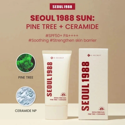 Picture of Korean K-SECRET Seoul 1988 Sun Pine Tree + Ceramide SPF50+ PA++++ –  Soothing Sunscreen