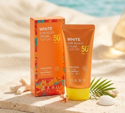 Picture of Korean DABO White Sun Block Cream SPF 50+ PA+++ Moisturizing Waterproof Sunscreen