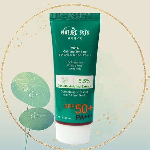 Picture of Korean Nature Skin Cica Calming Tone Up Sun Cream SPF50+   PA+++ 100 mL