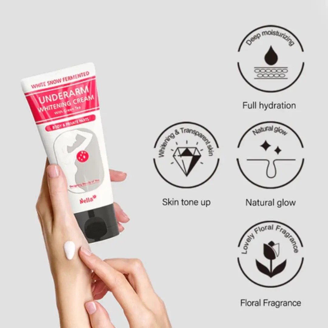 Picture of Korean Nella White Snow Fermented Underarm Whitening Cream with Green Tea 50ml