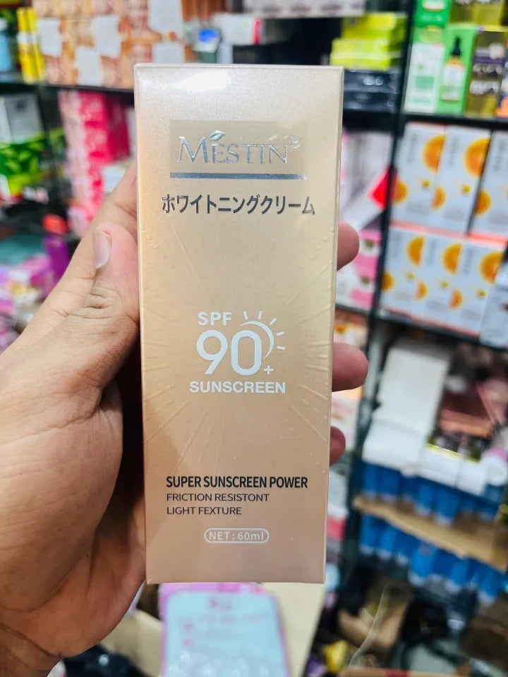 Picture of MESTIN sunscreen SPF 60 SUPER SUNSCREEN POWERFRICTION RESISTONTLIGHT FEXTURE - 60 ml