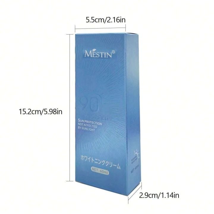 Picture of Mestin Sunscreen SPF 90 Sun Protection Not Affected By Sunlight 60 ml
