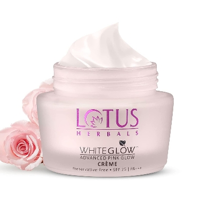 Picture of Lotus Herbals WhiteGlow Advanced Pink Glow Crème SPF 25 PA Brightening & Moisturizing Day Cream  35 gm