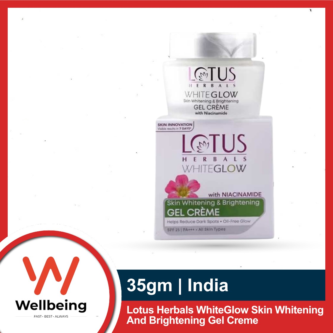 Picture of Lotus Herbals WhiteGlow Skin Whitening And Brightening Gel Creme - 35gm