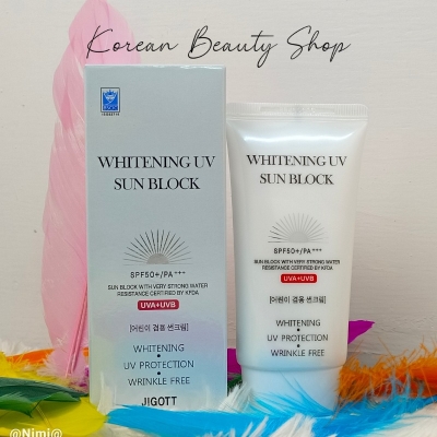 Picture of Korean JIGOTT Whitening UV Sun Block SPF50+ PA+++ 70ml - Multicolor
